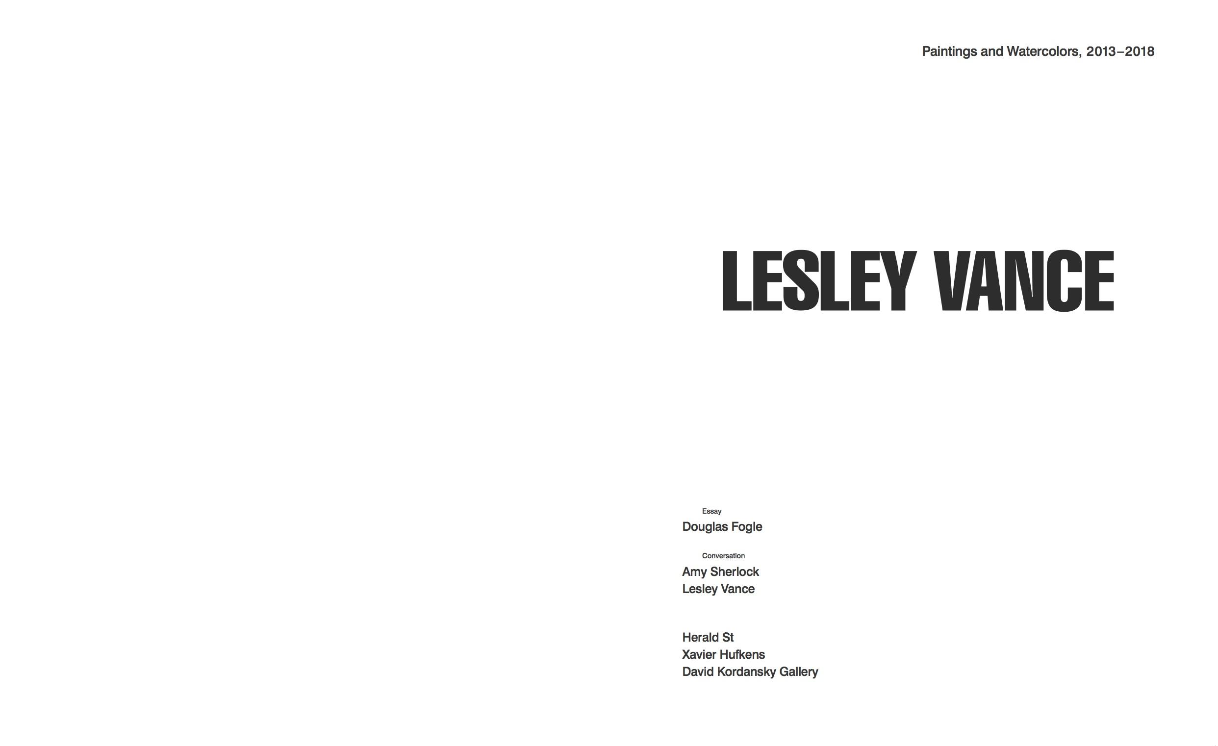 Lesley Vance: Painting 2013–2019