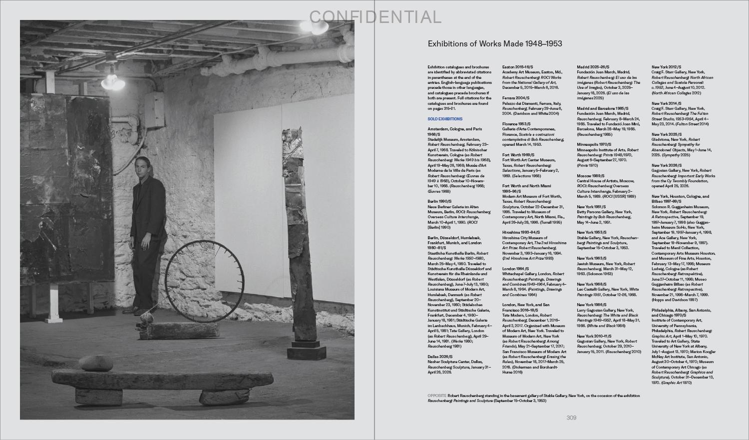 Robert Rauschenberg: Paintings and Sculptures, 1948-1953